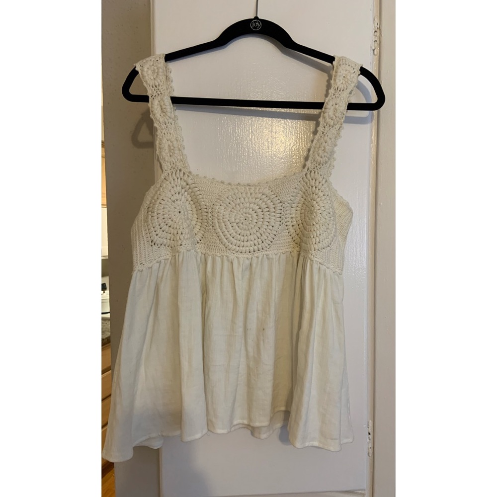 Apiece Apart crochet sleeveless top